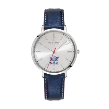 Montre Pierre Lannier - Elysée - Cuir Bleu