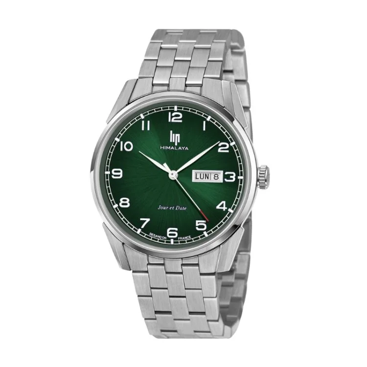 Montre LIP - Himalaya 40 mm - Jours et Date - Cadran Vert - Acier