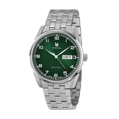 Montre LIP - Himalaya 40 mm - Jours et Date - Cadran Vert - Acier
