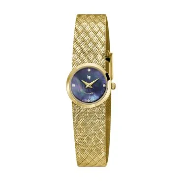 Montre LIP - Henriette 22mm - Cadran Noir Nacré - Diamant