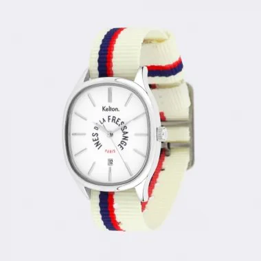 Profil Montre Kelton x Ines de la Fressange Paris - Grande Colorama - Sport Ecru