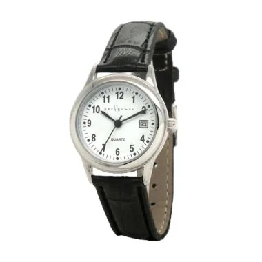 Montre Performer - Simili Cuir Noir Façon Croco - Dateur - 7079312