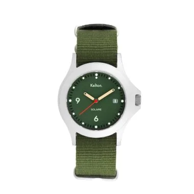 Montre Kelton - Solaire Soleil - Cadran Vert Bracelet Vert
