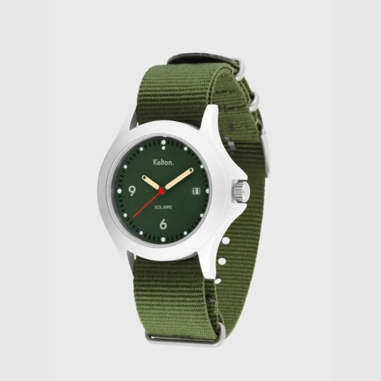 Profil Montre Kelton - Solaire Soleil - Cadran Vert Bracelet Vert