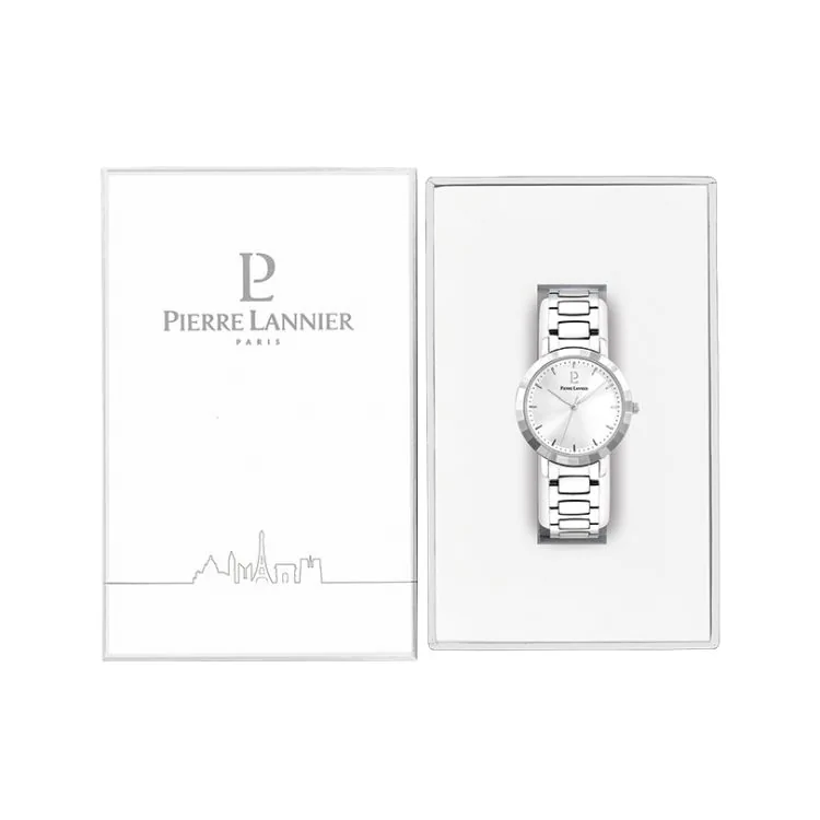 Packaging Montre Pierre Lannier - Galiera - Acier Argenté