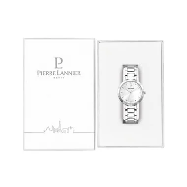 Packaging Montre Pierre Lannier - Galiera - Acier Argenté