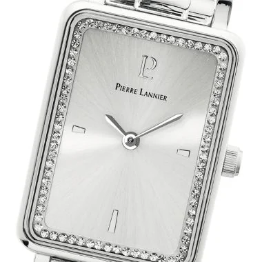 Cadran Montre Pierre Lannier - Ariane - Acier Argenté à Strass