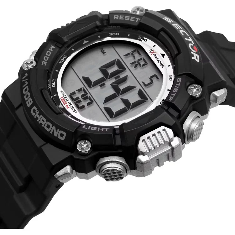 Cadran Montre Sector - Ex-32 - Silicone Noir - R3251544001