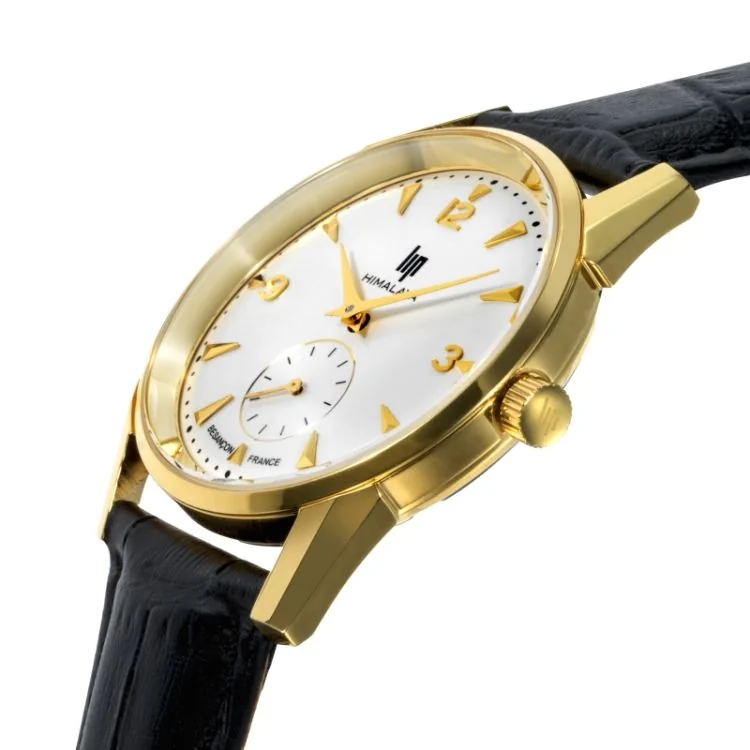 Profil Montre LIP - Himalaya 35 mm - Seconde Excentrée - Cuir Noir