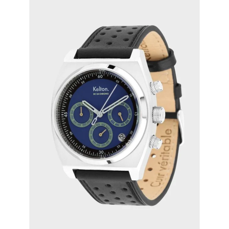 Profil Montre Kelton - RC24 - Chronographe - Noire et Bleu