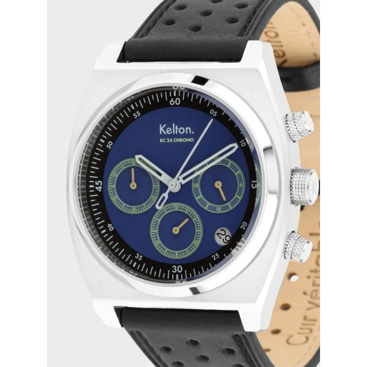 Cadran Montre Kelton - RC24 - Chronographe - Noire et Bleu