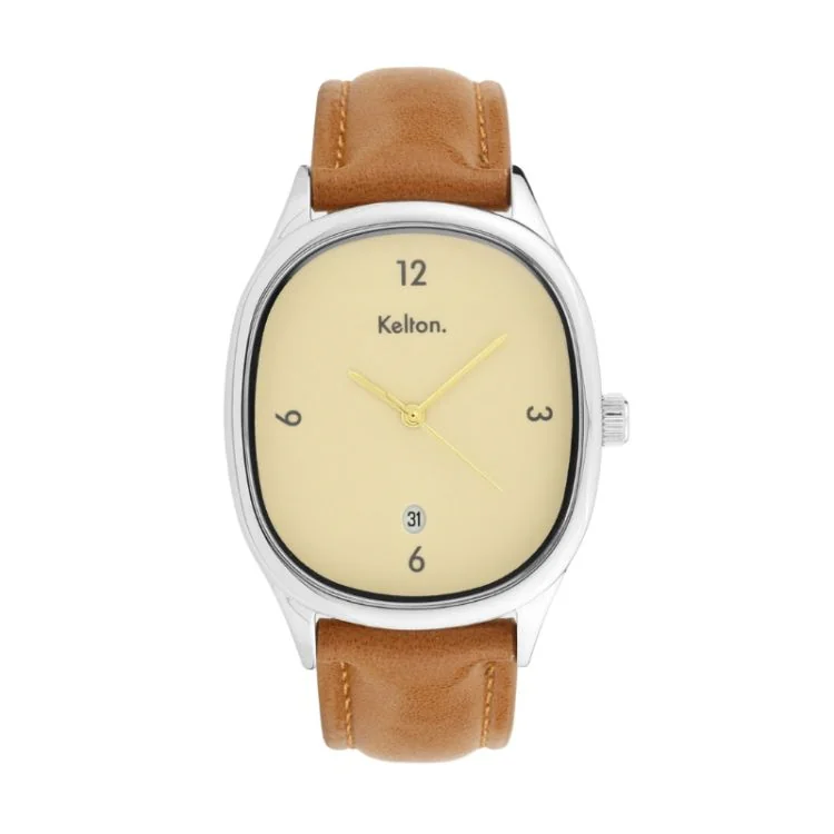 Montre Kelton - Grande Colorama - Crème Marron