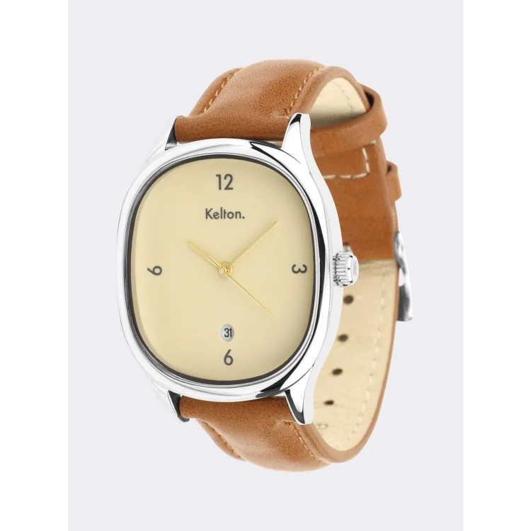 Profil Montre Kelton - Grande Colorama - Crème Marron