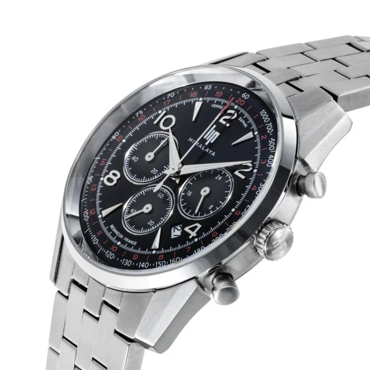 Profil Montre LIP - Himalaya 40 mm - Chronographe - Acier Cadran Noir