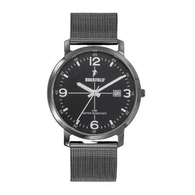 Montre Ruckfield - Rugby - Dateur - Maille Milanaise Noir