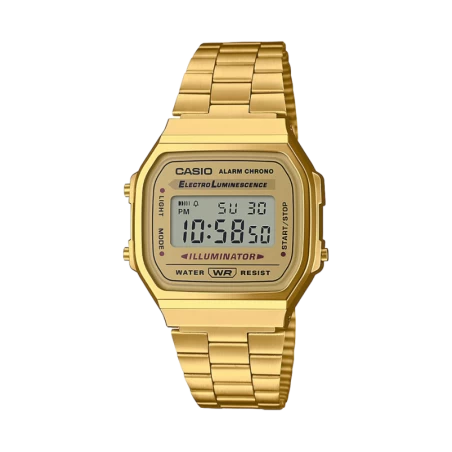 Casio Vintage Illuminator Dorée A168WG
