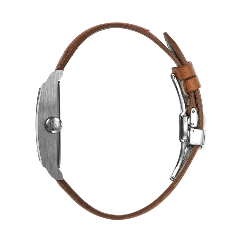 Bracelet De Montre En Cuir De Vachette Neuf Pour Montre LIP 03-10 - Couleur Noir, Style Classique