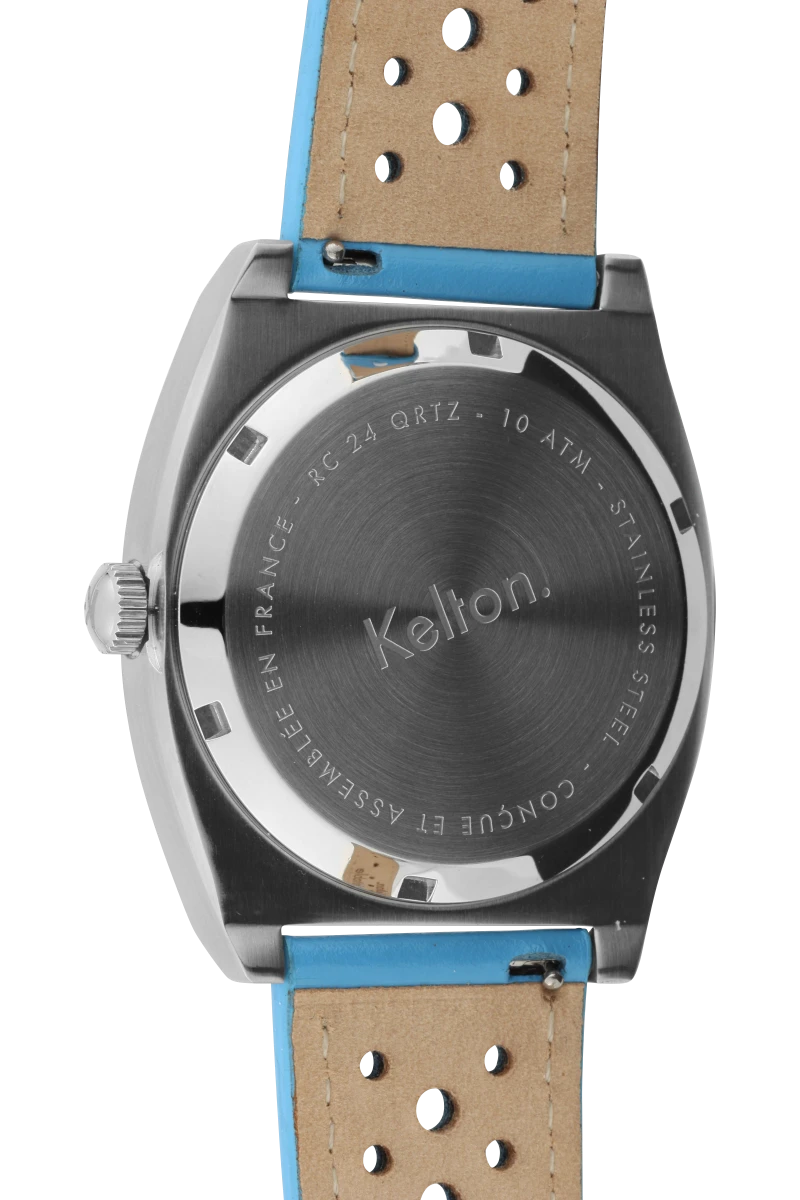 Dos Montre Kelton - RC24 - Quartz - Blanche et Bleu