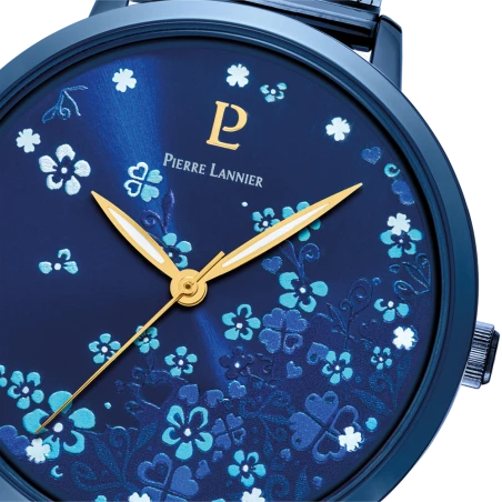 Cadran Montre Pierre Lannier - Tallia - Cadran à Fleurs Bleu