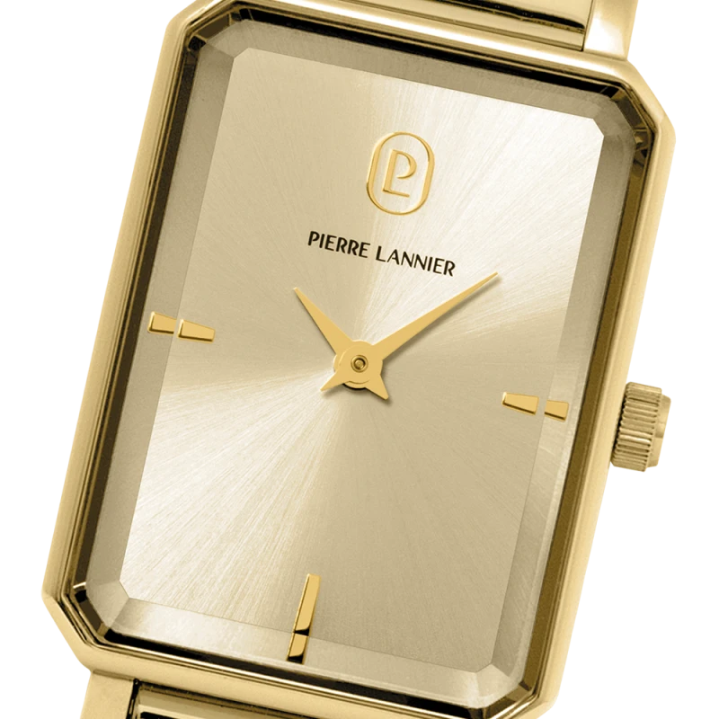 Cadran Montre Pierre Lannier - Ariane - Rectangle - Dorée