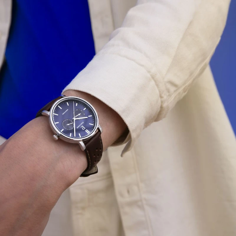 Portée Montre Pierre Lannier - Essential - Multifonctions - Cadran Bleu
