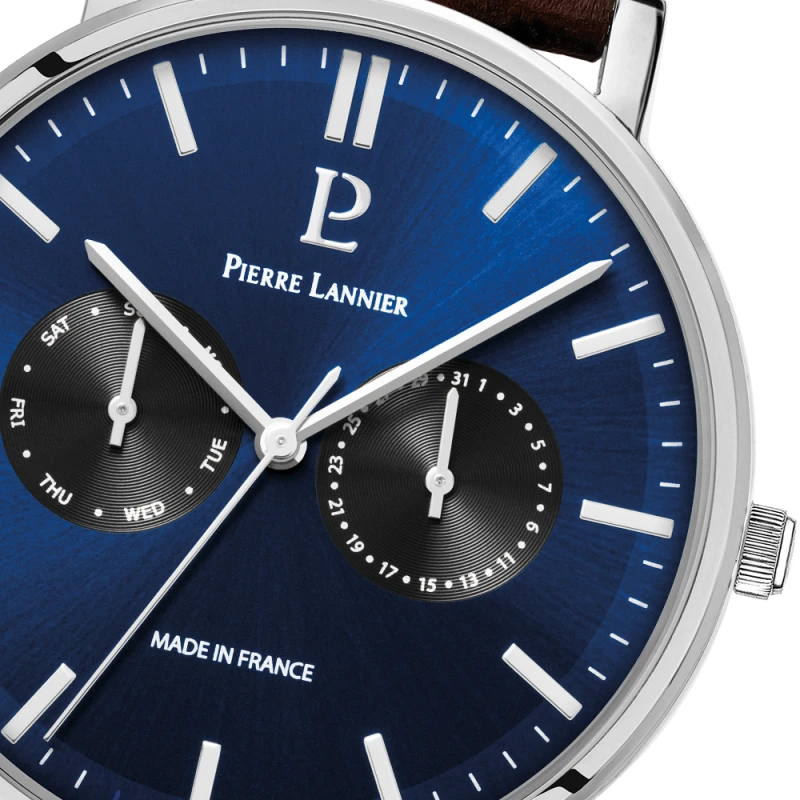 Cadran Montre Pierre Lannier - Essential - Multifonctions - Cadran Bleu