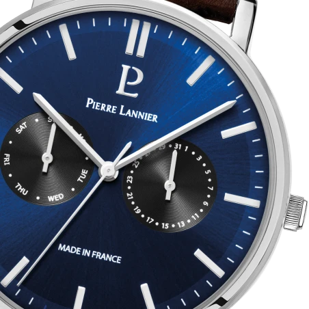 Cadran Montre Pierre Lannier - Essential - Multifonctions - Cadran Bleu