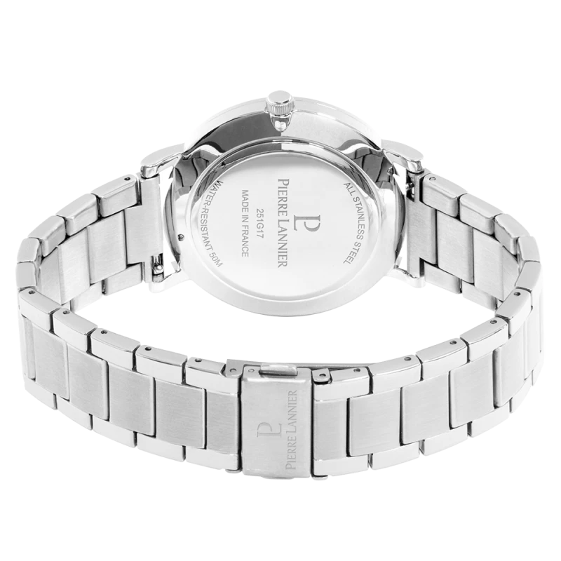Dos Montre Pierre Lannier - Essential - Cadran Vert - Acier Argent