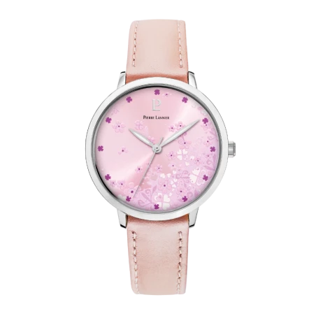 Montre Pierre Lannier - Tallia - Cadran à Fleurs Rose