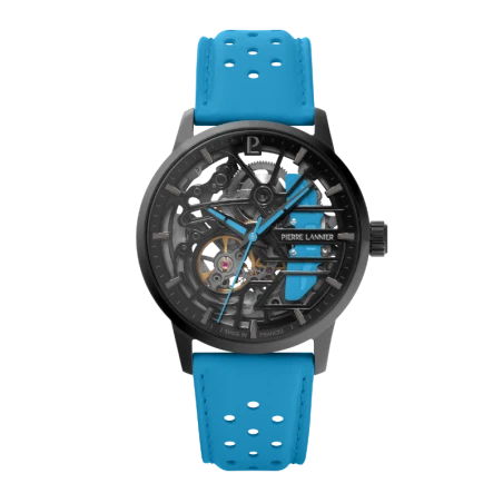 Montre Pierre Lannier - Paddock - Femme - Automatique - Cuir Bleu