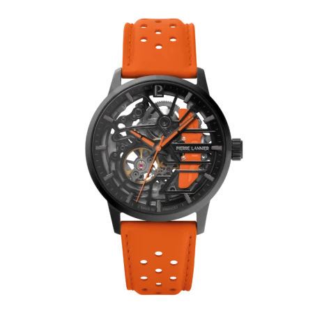 Montre Pierre Lannier - Paddock - Femme - Automatique - Cuir Orange