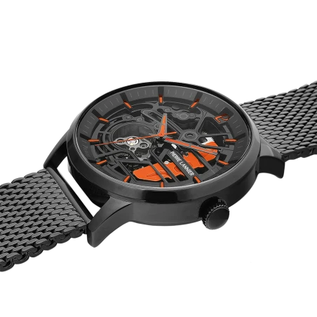 Profil Montre Pierre Lannier - Paddock - Automatique - Maille Milanaise Orange - 22mm