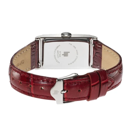 Dos Montre LIP - T18 Churchill - Trotteuse Excentrée - Cuir Façon Croco Rouge