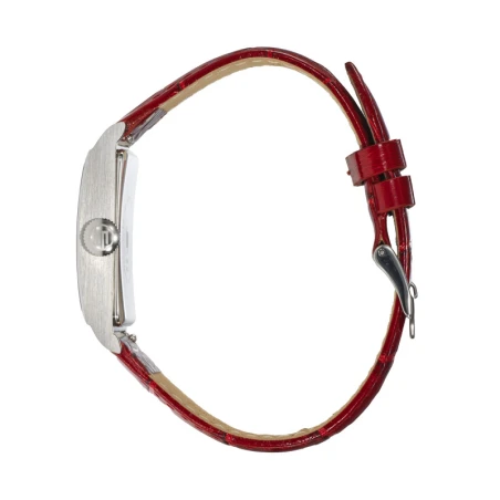 Coté Montre LIP - T18 Churchill - Trotteuse Excentrée - Cuir Façon Croco Rouge