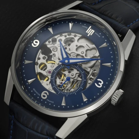 Cadran Montre LIP - Himalaya 40 mm - Automatique - Squelette - Cadran Bleu