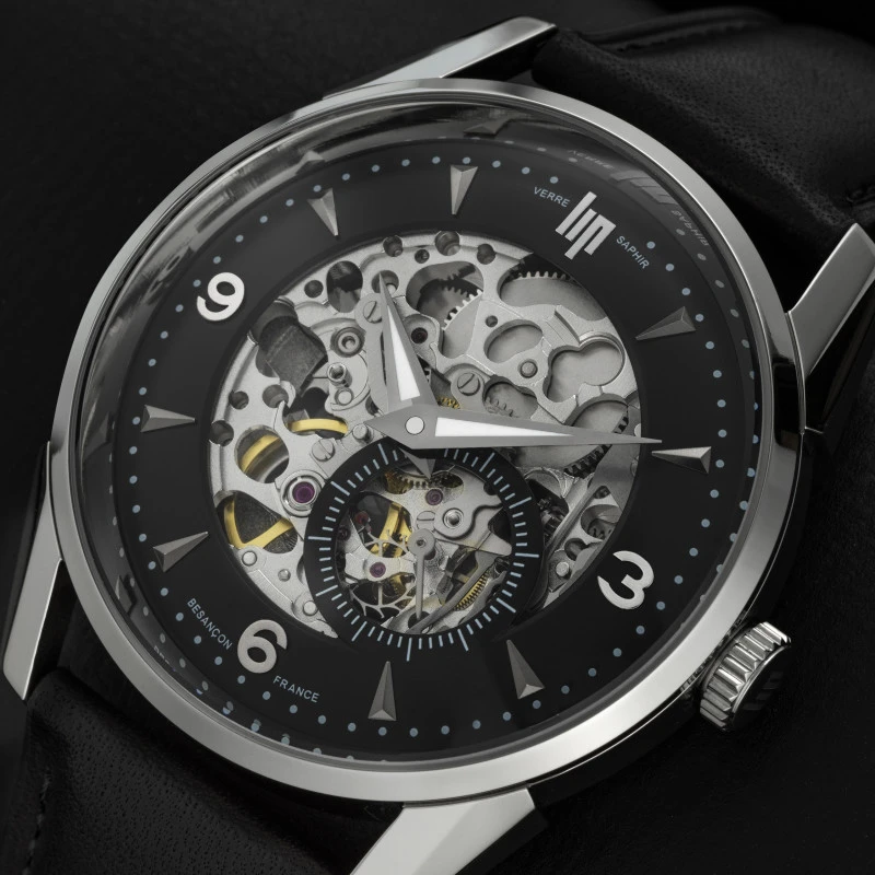 Cadran Montre LIP - Himalaya 40 mm - Automatique - Squelette - Cadran Noir