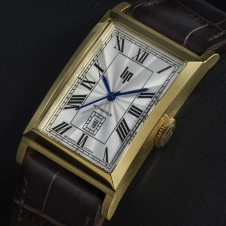Cadran Montre LIP - Churchill T26 - Automatique - Dateur - Cuir Marron Façon Croco