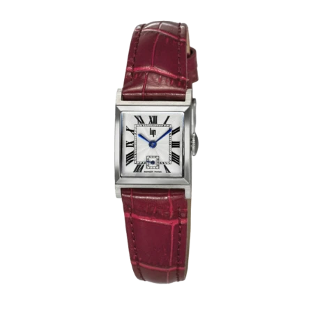 Montre LIP - C18 Churchill - Cuir Façon Croco Rouge