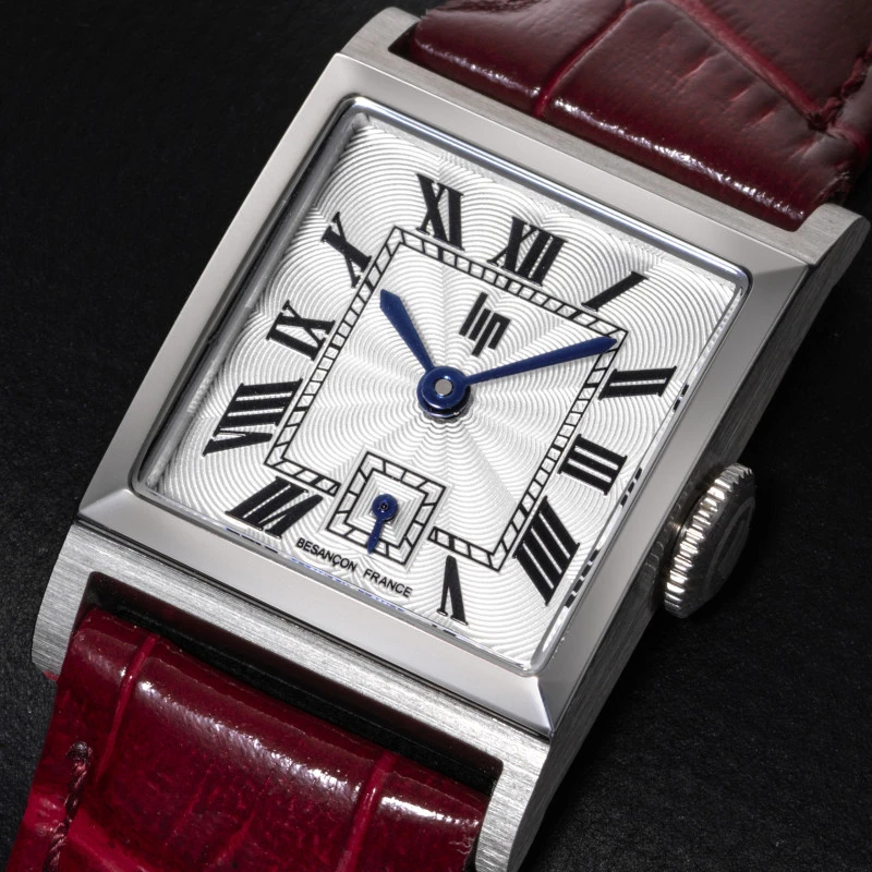 Cadran Montre LIP - C18 Churchill - Cuir Façon Croco Rouge