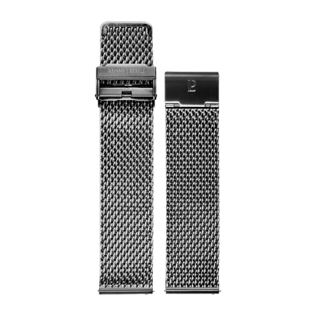 Bracelet de montre Pierre Lannier - Homme - Acier Milanais Noir - 22mm