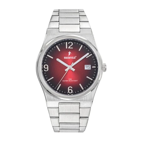 Montre Ruckfield - Argenté - Dateur - Argenté et Bordeaux - 685217