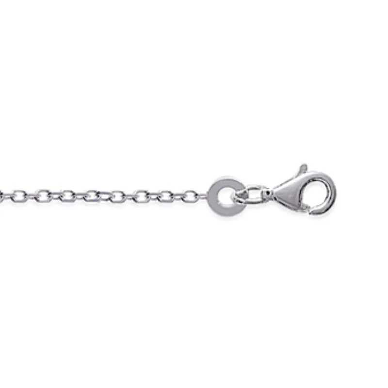 Chaîne Cheville Argent 925 Rhodié 45 cm
