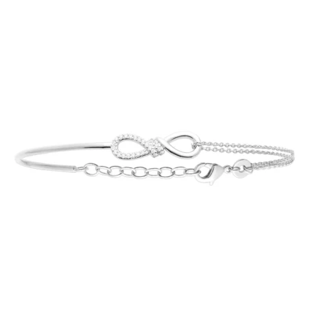 Bracelet Argent 925 Rhodié oz 18cm