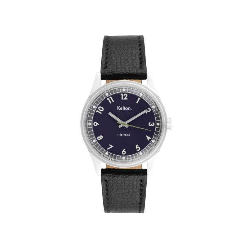 Kelton - Montres Kelton Héritage Navy Epsom Noir I 9126032 I montre vintage française