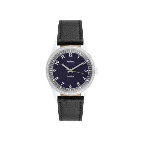 Kelton - Montres Kelton Héritage Navy Epsom Noir I 9126032 I montre vintage française