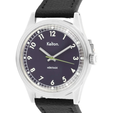 Kelton - Montres Kelton Héritage Navy Epsom Noir I 9126032 I montre vintage française