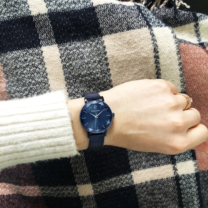 Pierre Lannier - Montre Femme Pierre Lannier Multiples Cadran Bleu Bracelet Acier Milanais Bleu | 010P968 | montre femme élégant