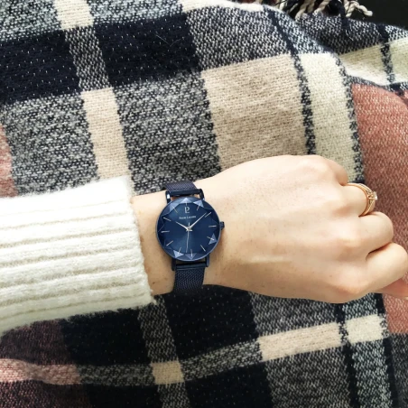 Pierre Lannier - Montre Femme Pierre Lannier Multiples Cadran Bleu Bracelet Acier Milanais Bleu | 010P968 | montre femme élégant