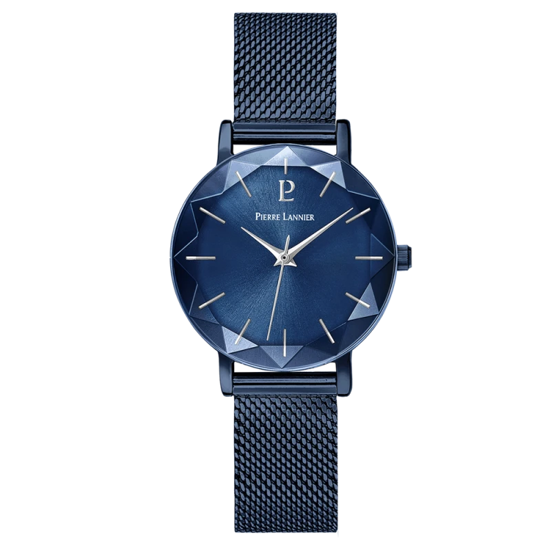 Pierre Lannier - Montre Femme Pierre Lannier Multiples Cadran Bleu Bracelet Acier Milanais Bleu | 010P968 | montre femme élégant