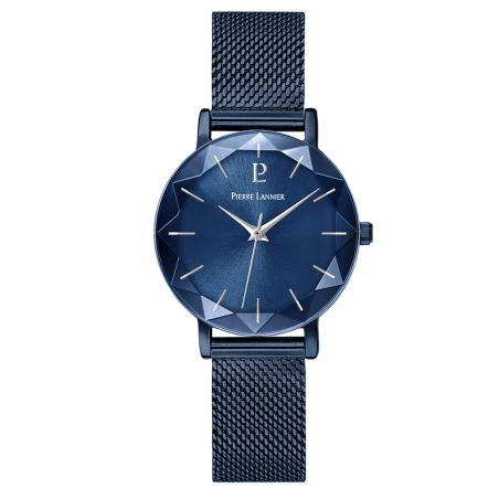 Pierre Lannier - Montre Femme Pierre Lannier Multiples Cadran Bleu Bracelet Acier Milanais Bleu | 010P968 | montre femme élégant